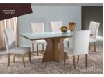 Conjunto Mesa de Jantar Brigida Dolomiti com 06 Cadeiras 1.40 x 0.90 Retangular